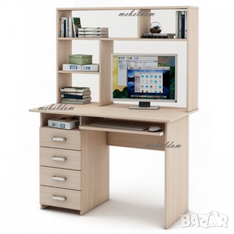 Бюро 110см. с надстройка,4 чекмеджета и клавиатура(код-1124), снимка 2 - Бюра - 28550765