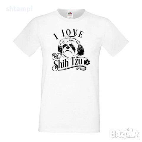 Мъжка тениска I Love My Shih Tzu Dog,Куче,животно,подарък,изненада, снимка 3 - Тениски - 36935787