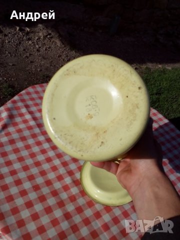 Стара Емайлирана тенджера #6, снимка 5 - Антикварни и старинни предмети - 29041411