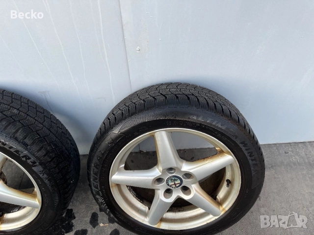 Лети джанти 17 5х110, Алфа Ромео 159, зимни гуми 225/50/17, снимка 3 - Гуми и джанти - 52806911