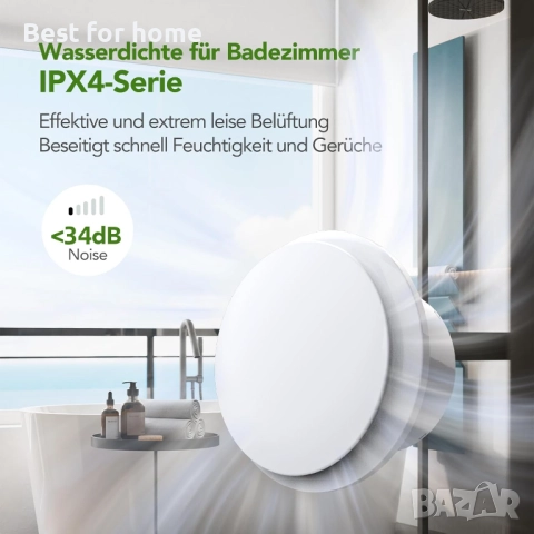 Вентилатор за баня 100 мм, снимка 3 - Други стоки за дома - 52528394