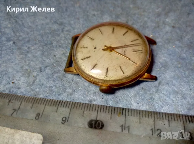 RAKETA MADE in USSR 16 JEWELS Стар РУСКИ ЧАСОВНИК РАКЕТА с ПОЗЛАТА Au ФУНКЦИОНИРАЩ 48692, снимка 5 - Антикварни и старинни предмети - 48074731