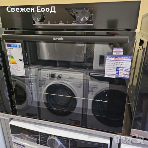 фурна за вграждане GORENJE - черна -77л., снимка 2 - Печки, фурни - 52628692