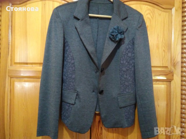 Спортно-елегантно дамско сако - трико вискоза, размер Л/ХЛ, снимка 3 - Сака - 43908930