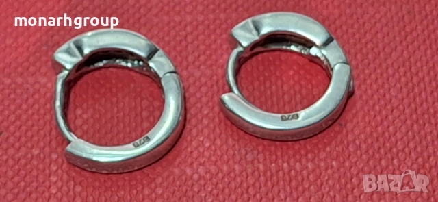 Сребърни обеци / едната не се закопчава/, снимка 5 - Обеци - 52436655