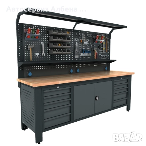 Метална работна маса за автосервиз - Инструментален шкаф