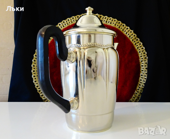 Посребрена кана,чайник,релеф. , снимка 4 - Антикварни и старинни предмети - 36400990