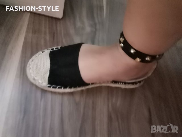 Черни сандали интересен модел, снимка 2 - Сандали - 37297158