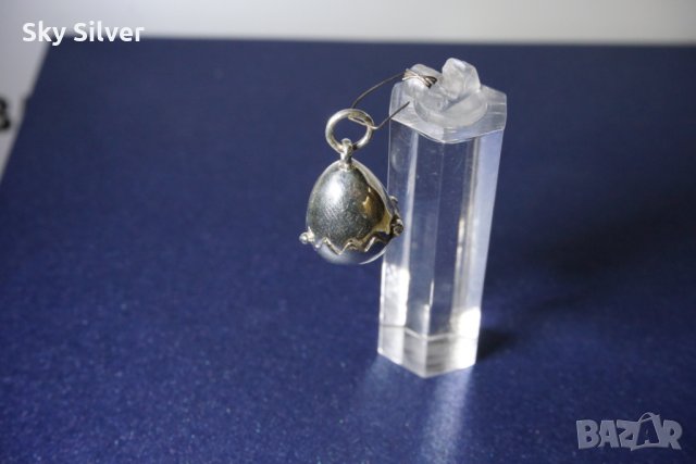 Сребърна висулка Яйце, снимка 1 - Колиета, медальони, синджири - 28252305