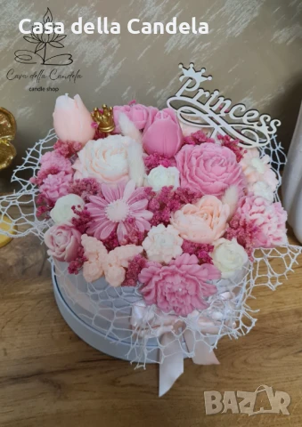 Букет от соеви свещи, снимка 2 - Декорация за дома - 51021353