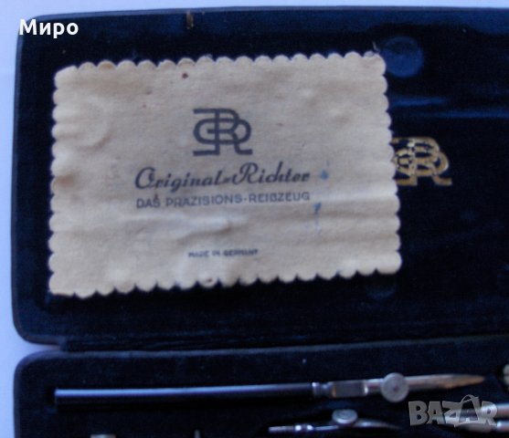 Продавам старинен чертожен комплект, снимка 3 - Антикварни и старинни предмети - 35595871