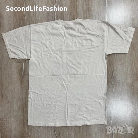 Тениска с надпис „Крал на попа“ на Майкъл Джексън, размер L, Fruit of the Loom, бяла, снимка 7 - Тениски - 53427675