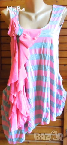 Английски дамски ТОП райе, с фльонга /M, L/, нов , снимка 2 - Корсети, бюстиета, топове - 50794723