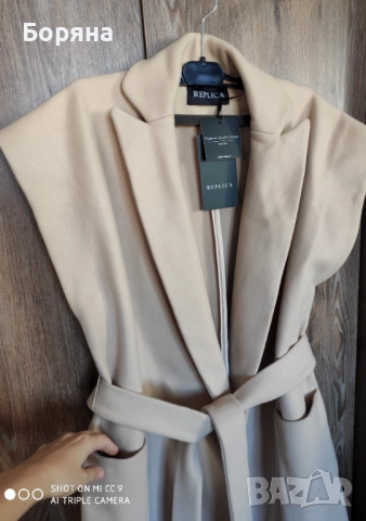 Replica Moda ново с етикет палто - елек Brunello Cappuccino, снимка 8 - Елеци - 52235186