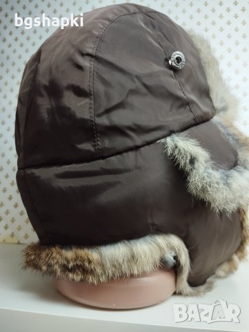 Мъжка шапка заешка ушанка - мшзу18, снимка 2 - Шапки - 43297724