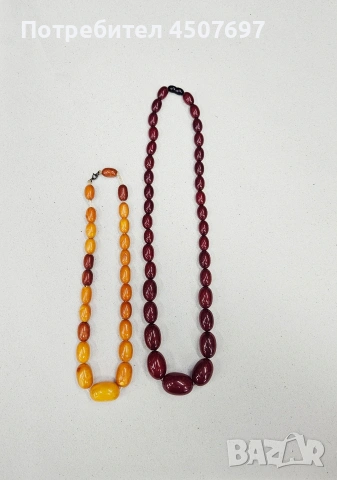 Кехлибарен стар гердан., снимка 2 - Колиета, медальони, синджири - 53192601