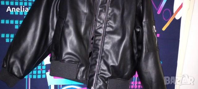 Дамско Яке Кожа Черно С М Л ХЛ, снимка 2 - Якета - 52558895