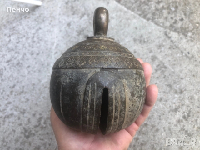 старинен бронзов, огромен звънец /хлопка, камбанка/, снимка 5 - Антикварни и старинни предмети - 51461254