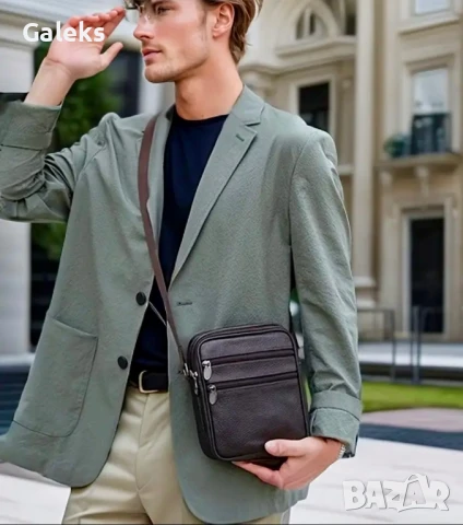 Лятна, Плажна кожена чантичка с компактни размери /Черна естест. кожа!, снимка 2 - Чанти - 50817240