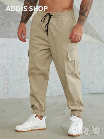 Мъжки плътни карго панталони с големи размери, снимка 1 - Панталони - 43900455
