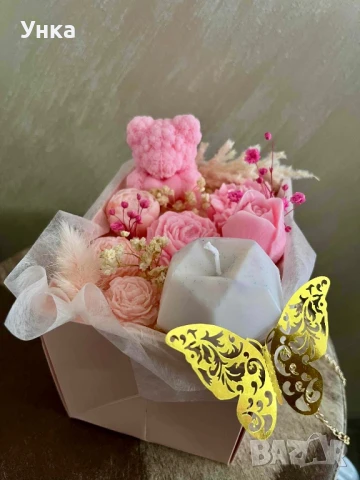 Кошничка с ароматизирани восъчни фигури, снимка 4 - Декорация за дома - 51404721