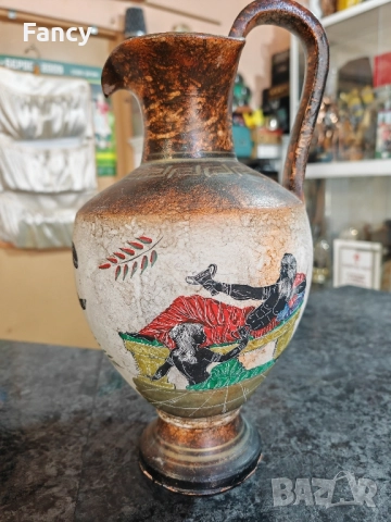 Стара глинена стомна 40/22 см, снимка 2 - Антикварни и старинни предмети - 51723034