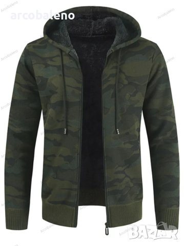 Мъжко плетено яке (жилетка) в камуфлажен цвят, 4цвята , снимка 8 - Якета - 43566874