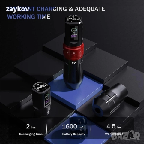 EZ P3 Pro безжична машина за татуировки с батерия, снимка 5 - Друга електроника - 51770146