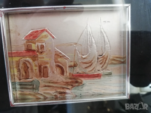 малка сребърна картина от Италия , снимка 3 - Картини - 52714835