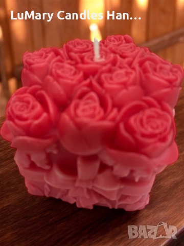 Свещ “ Градината на любовта”, снимка 2 - Декорация за дома - 53225064