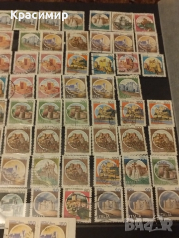 Пощенски марки Италия.Замъци ., снимка 4 - Филателия - 51684173