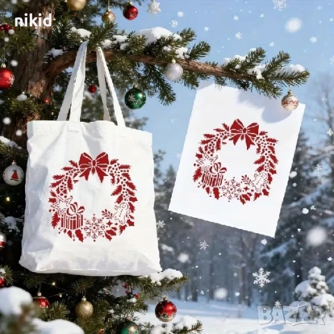 Коледен Венец стенсил шаблон спрей торта украса сладки Scrapbooking, снимка 2 - Други - 52888463