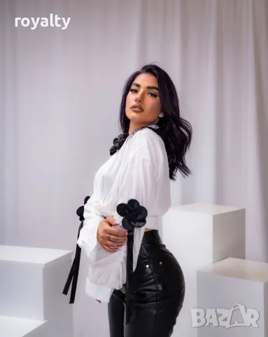 Бяла дамска риза , снимка 2 - Ризи - 49530391