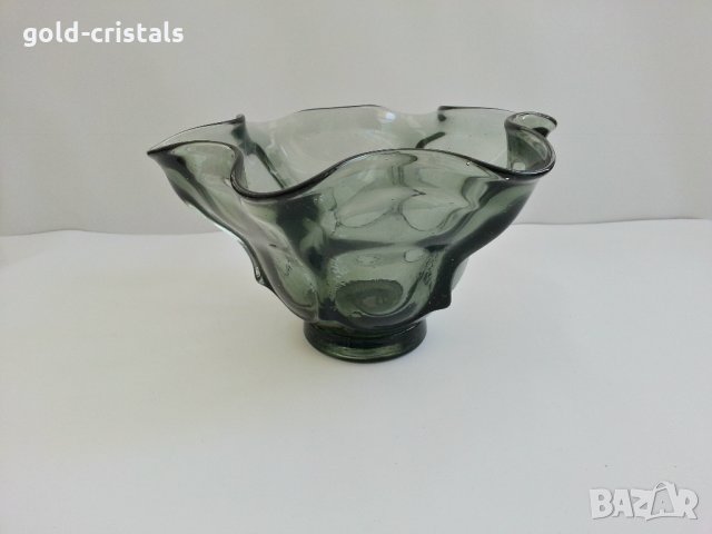 Стъклена купа фруктиера чиния , снимка 2 - Антикварни и старинни предмети - 27746849