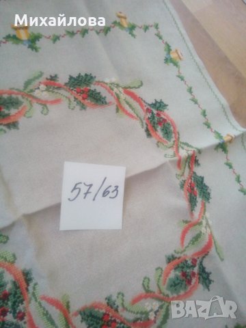 Ленено каре с ръчна бродерия"Коледа", снимка 2 - Гоблени - 34724657