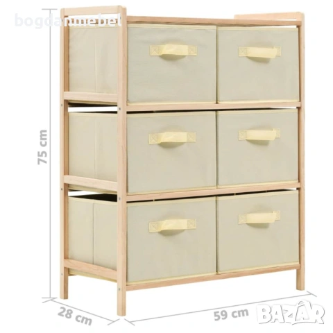 Sonata Шкаф за съхранение, 6 кошници от текстил, снимка 3 - Шкафове - 53592233