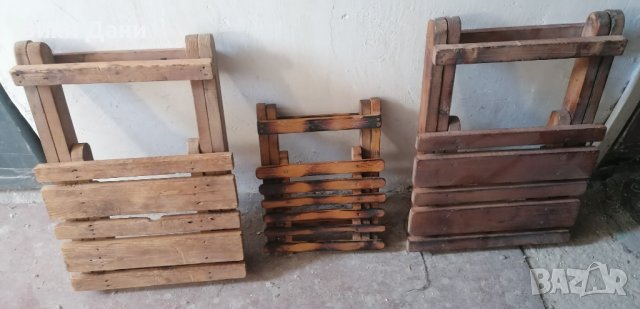 2 големи и 1 детски сгъваеми стола Уникат ръчна изработка