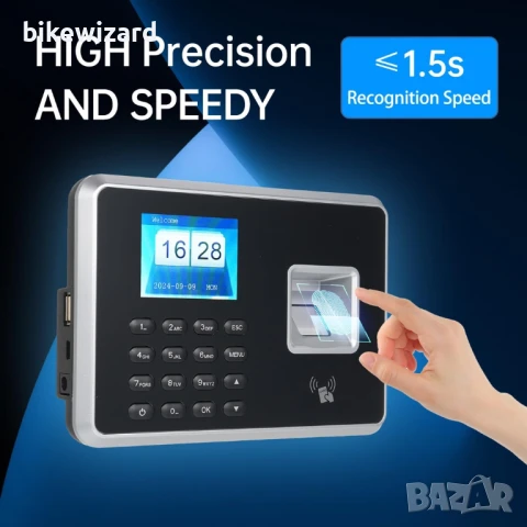 Машина за отчитане на присъствието на служители в офис и  пръстов отпечатак НОВ, снимка 2 - Друга електроника - 50625594