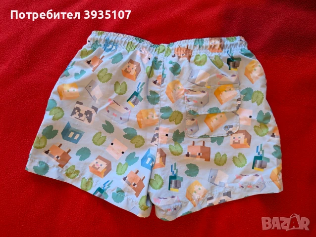 Детски бански за момче Майнкрафт, снимка 3 - Детско бельо и бански  - 50898326