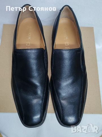 Удобни мъжки обувки от естествена кожа Geox Respira №46, снимка 2 - Ежедневни обувки - 53574293