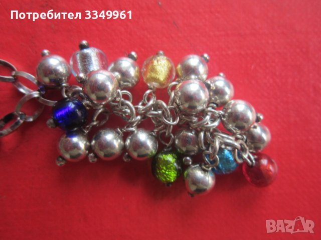 Уникално дизайнерско сребърно колие с камъни , снимка 2 - Колиета, медальони, синджири - 36622296