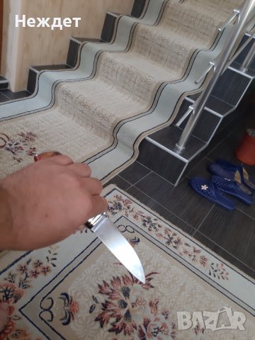 Нож на Андрей Бирюков от К340 стомана закалена на 62hrc, снимка 3 - Ножове - 37502436