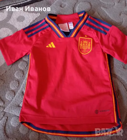 Оригинална детска тениска на Испания - размер 104, снимка 10 - Детски тениски и потници - 47330456