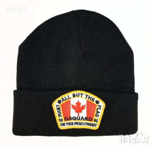 дамска шапка зимна дебела стегната топла с бродирано лого ICON, снимка 6 - Шапки - 37619549