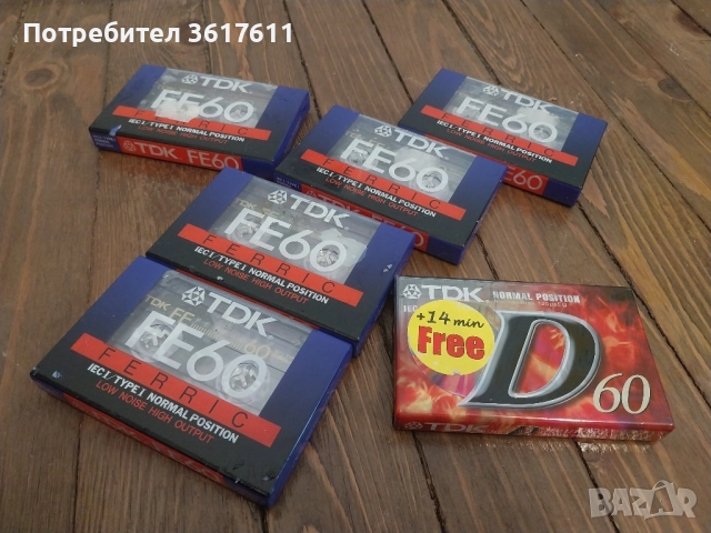 Аудио касети, касетки TDK нови- 6 броя, снимка 2 - Аудио касети - 52018612