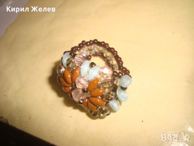 РЪЧНО ИЗРАБОТЕН МЪНИСТЕН ПРЪСТЕН АРТ УНИКАТ 21655, снимка 5 - Пръстени - 32538843