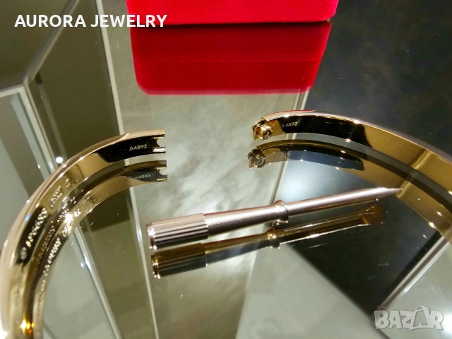 CARTIER Love Rose Gold Гривна с Отверка, снимка 8 - Гривни - 53239089