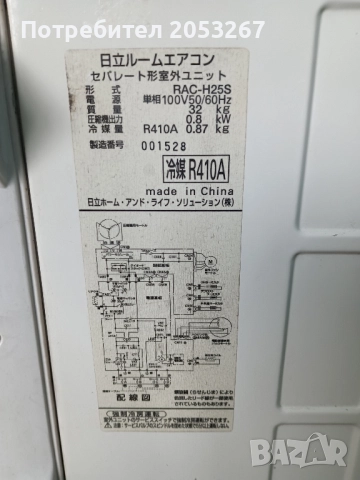 Инверторен климатик Hitachi RAS-H25S 9ка., снимка 5 - Климатици - 51635105