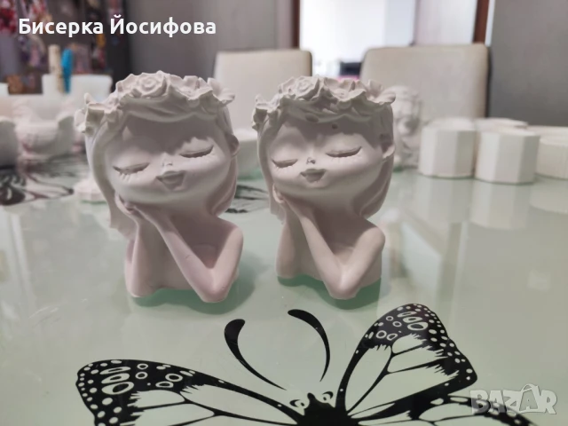 Заготовки  за вашите проекти + Кашпи съдове от керамична смес , снимка 3 - Вази - 50963283