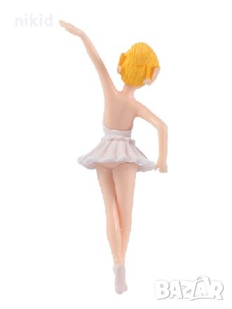 Момиче балерина с бяла пачка пластмасова фигурка играчка топер , снимка 4 - Фигурки - 35605508